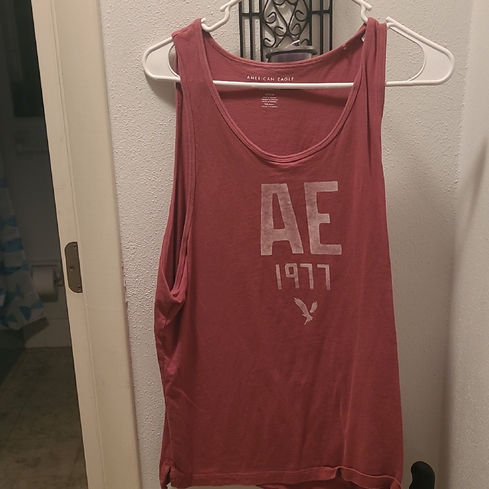 American Eagle Outfitters Men's Red Tank Top